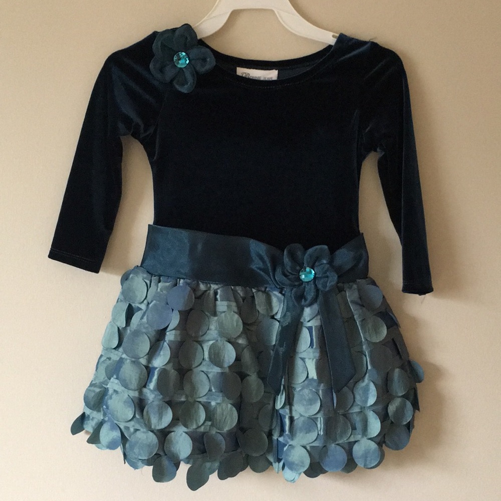Teal velvet dress (new without tag)